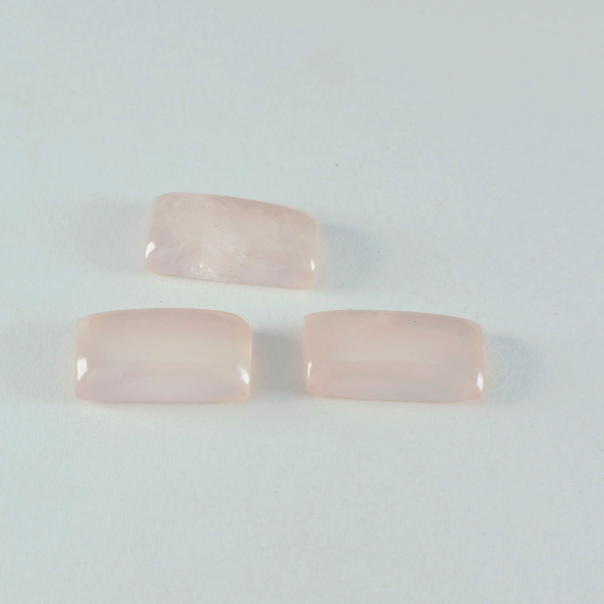 riyogems 1 st rosa rosékvarts cabochon 7x14 mm baguett form en kvalitets lös sten