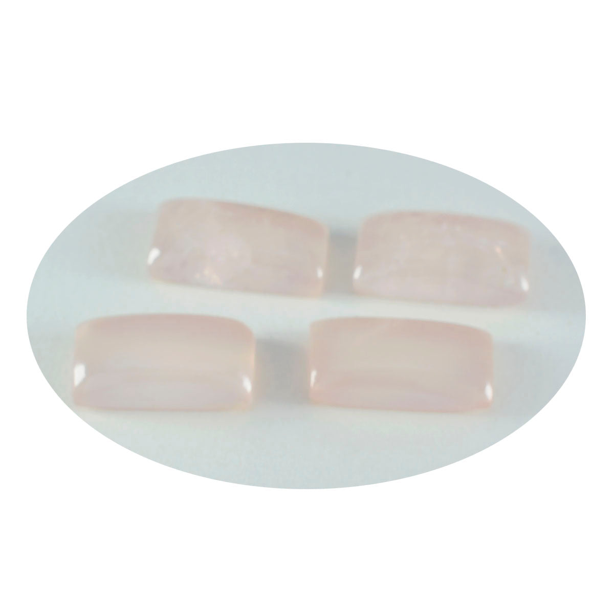 Riyogems 1PC Pink Rose Quartz Cabochon 8x16 mm Baguett Shape AA Quality Loose Gemstone