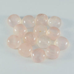 Riyogems 1pc cabochon de quartz rose rose 10x10mm forme de coussin belle qualité pierre en vrac