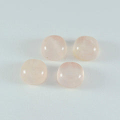 riyogems 1pc cabochon de quartz rose rose 11x11 mm forme de coussin qualité attrayante pierre précieuse en vrac
