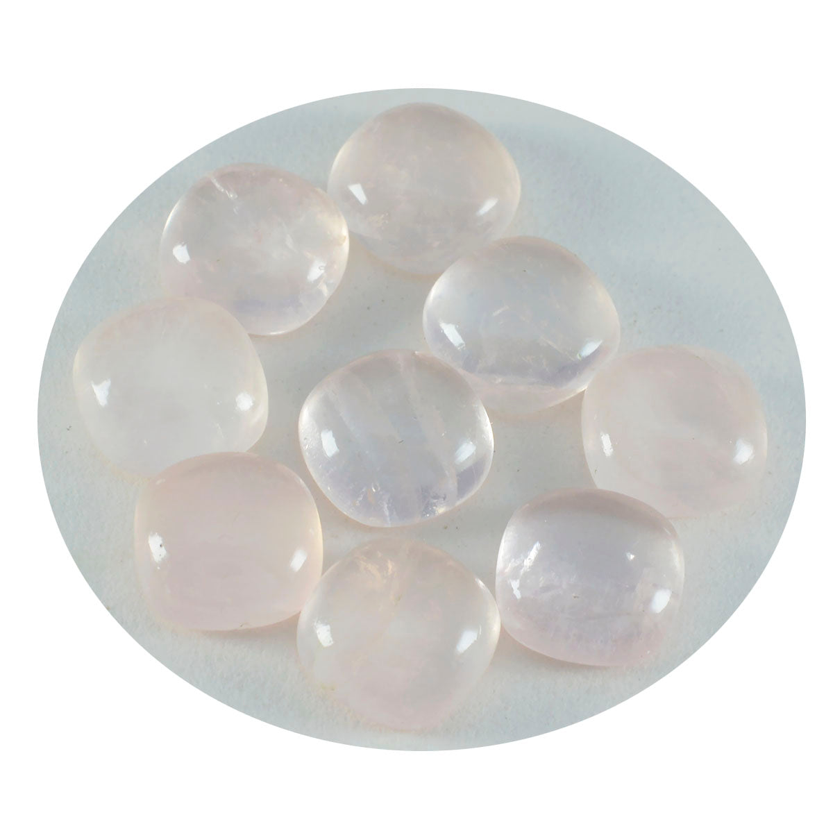Кабошон из розового кварца riyogems, 1 шт., 15x15 мм, в форме подушки, красивый качественный драгоценный камень
