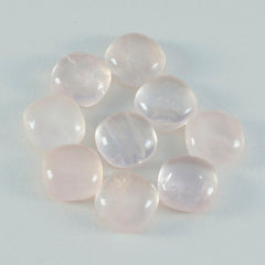 riyogems 1pc cabochon de quartz rose rose 15x15 mm forme de coussin belle pierre précieuse de qualité