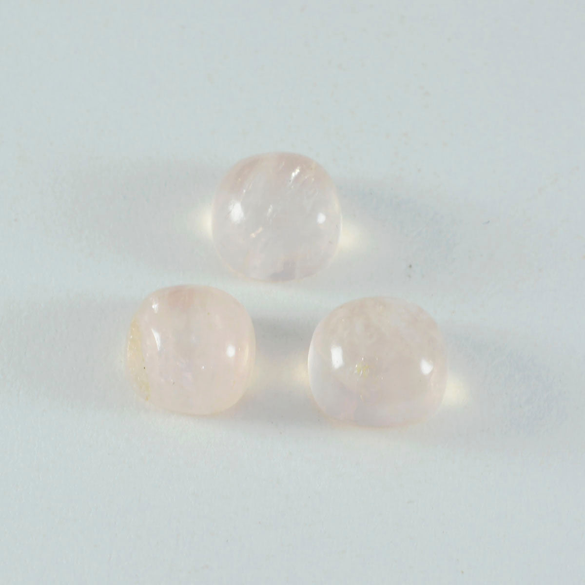 riyogems 1 pieza cabujón de cuarzo rosa rosa 5x5 mm forma de cojín gemas de calidad a+