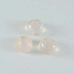 riyogems 1pc cabochon de quartz rose rose 5x5 mm forme coussin a+ pierres précieuses de qualité