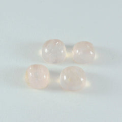 Riyogems 1PC Pink Rose Quartz Cabochon 6x6 mm Cushion Shape A+1 Quality Stone