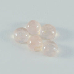 Riyogems 1pc cabochon de quartz rose rose 8x8mm forme de coussin bonne qualité gemme en vrac