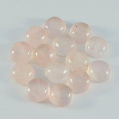 Riyogems 1PC Pink Rose Quartz Cabochon 9x9 mm Cushion Shape Nice Quality Loose Gems
