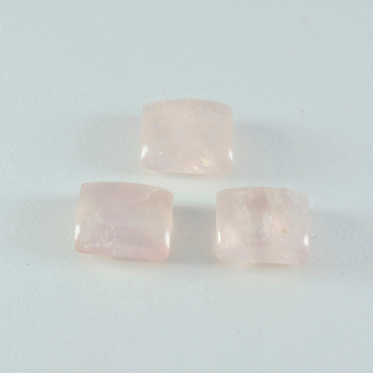 Riyogems 1pc cabochon de quartz rose rose 10x12mm forme octogonale pierre de qualité fantastique