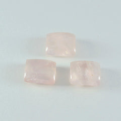 riyogems 1pc cabochon di quarzo rosa rosa 10x12 mm forma ottagonale pietra di qualità fantastica