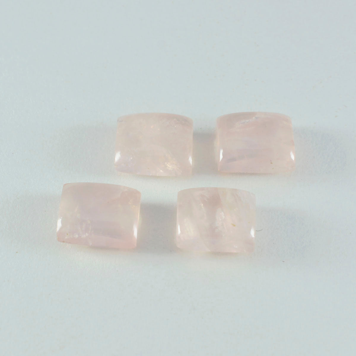 Riyogems 1PC Pink Rose Quartz Cabochon 10x14 mm Octagon Shape startling Quality Gemstone