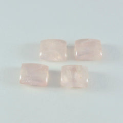 Riyogems 1PC Pink Rose Quartz Cabochon 10x14 mm Octagon Shape startling Quality Gemstone