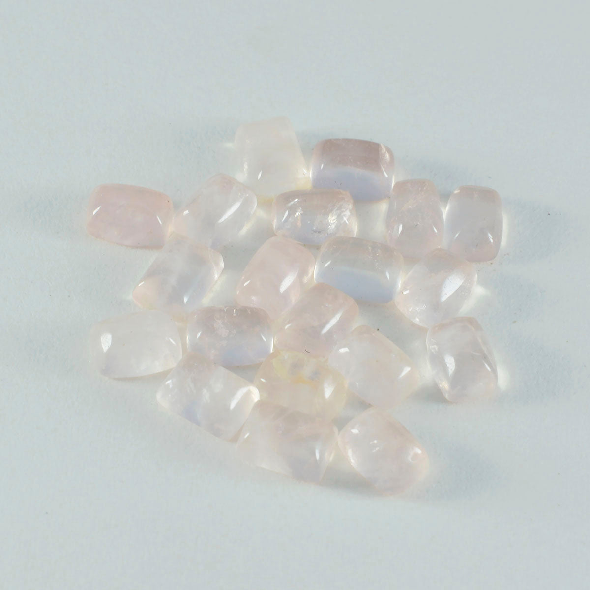 Riyogems 1PC Pink Rose Quartz Cabochon 7x9 mm Octagon Shape lovely Quality Loose Gemstone