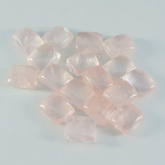 Riyogems, 1 pieza, cabujón de cuarzo rosa, 8x10mm, forma octágono, Gema de buena calidad