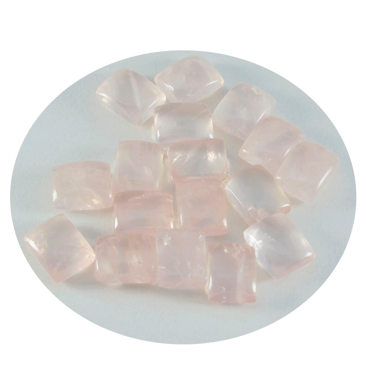 Riyogems 1PC Pink Rose Quartz Cabochon 9x11 mm Octagon Shape great Quality Gems
