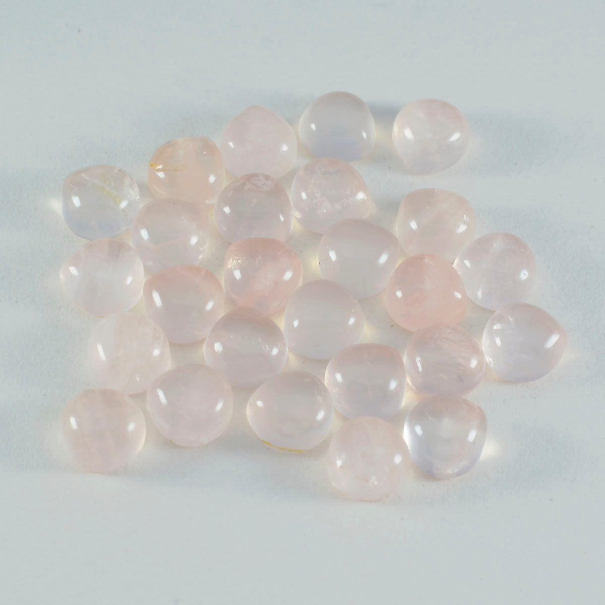 riyogems 1 pieza cabujón de cuarzo rosa rosa 10x10 mm en forma de corazón una piedra preciosa de calidad