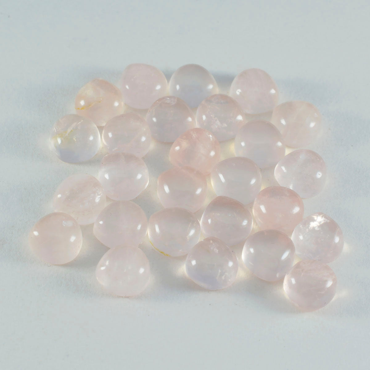 riyogems 1 pz cabochon di quarzo rosa rosa 11x11 mm a forma di cuore gemma sfusa di qualità aa
