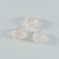 Riyogems 1PC Pink Rose Quartz Cabochon 14x14 mm Heart Shape A+1 Quality Loose Gemstone