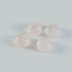 Riyogems, 1 pieza, cabujón de cuarzo rosa, 15x15mm, forma de corazón, gema de calidad A1