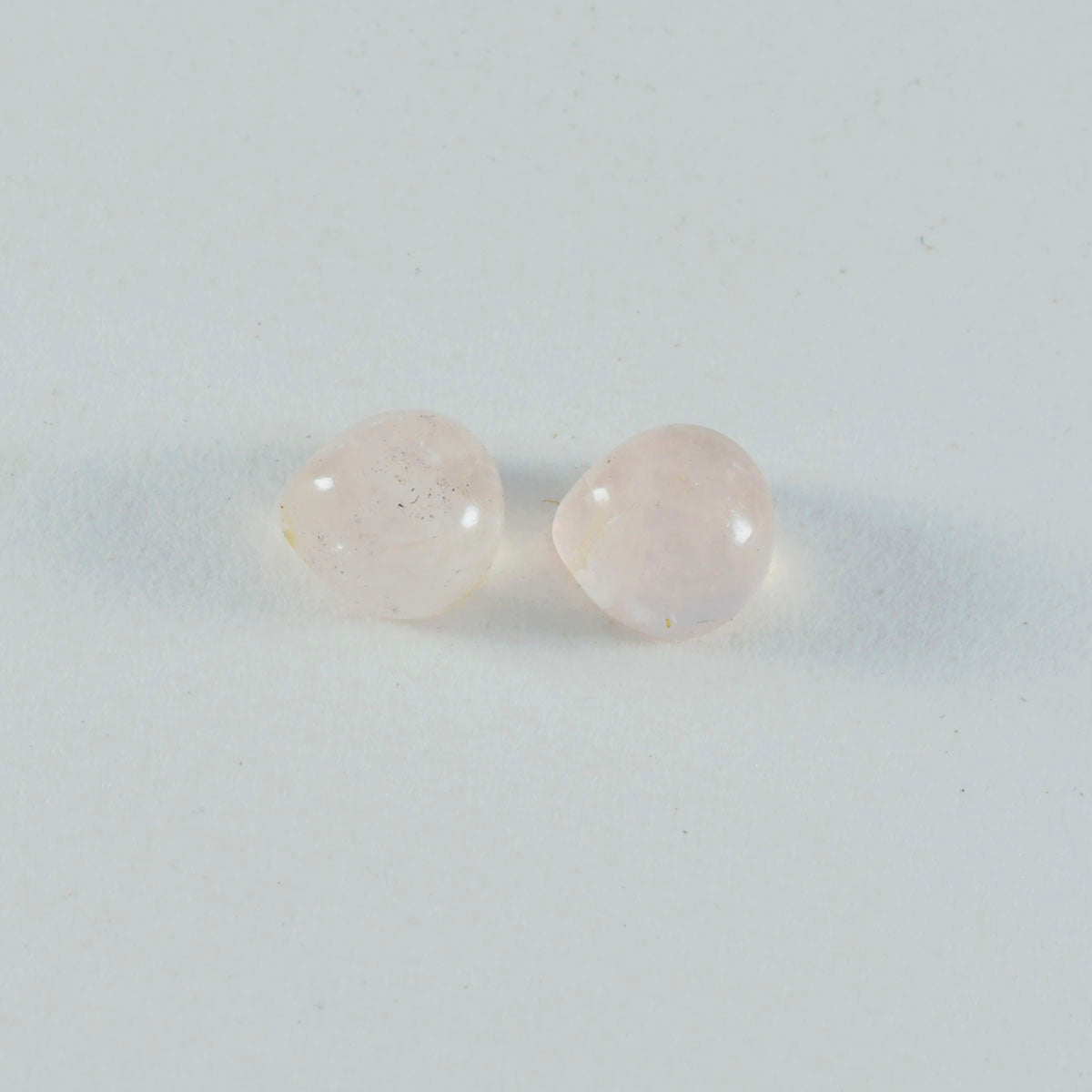 Riyogems, 1 pieza, cabujón de cuarzo rosa, 5x5mm, forma de corazón, piedra suelta de excelente calidad