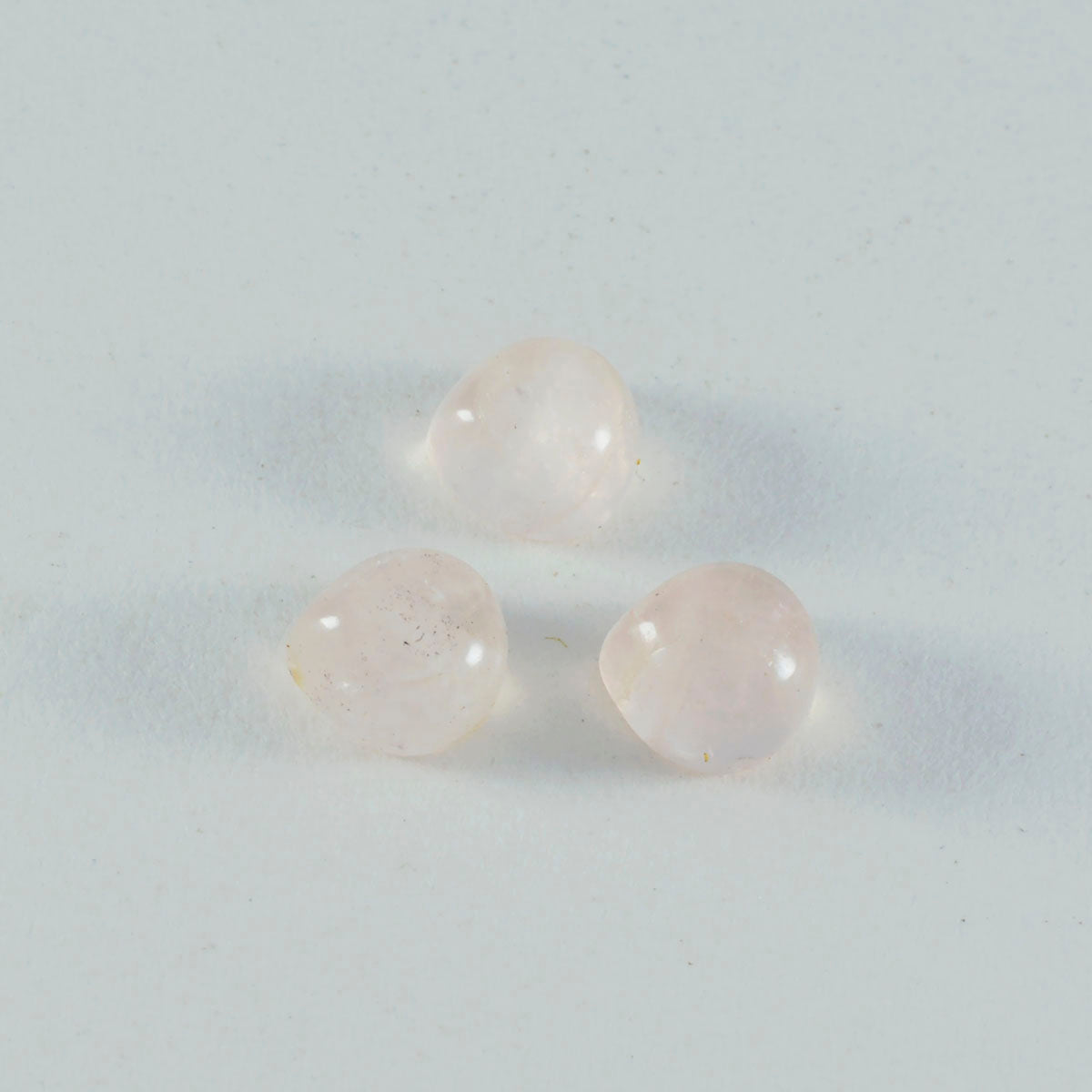 Riyogems 1PC roze rozenkwarts cabochon 6x6 mm hartvorm geweldige kwaliteit losse edelsteen