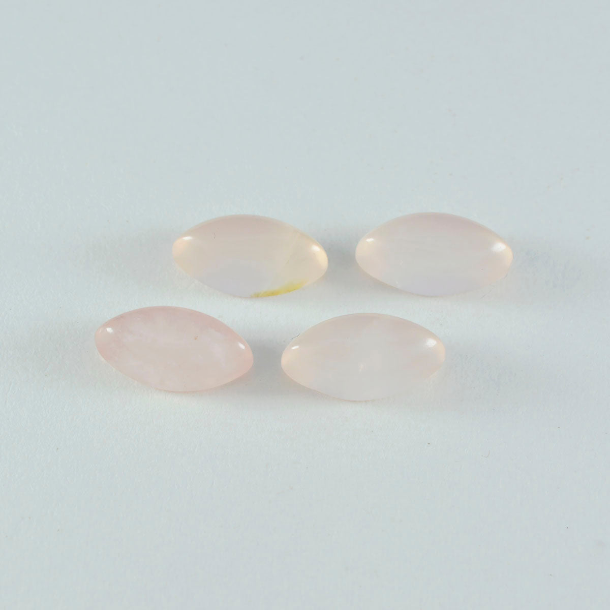 Riyogems 1pc cabochon de quartz rose rose 10x20mm forme marquise belle pierre de qualité