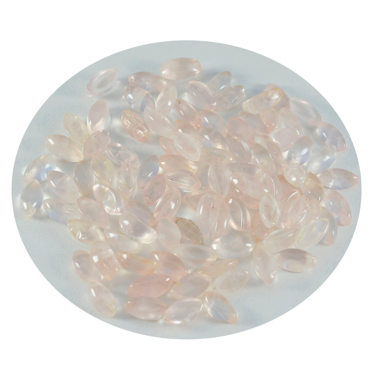 riyogems 1pc pink rose quartz cabochon 3x6 mm marquise shape good quality gems