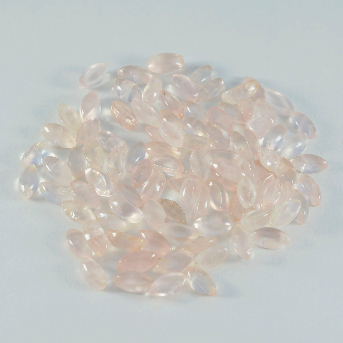 riyogems 1pc pink rose quartz cabochon 3x6 mm marquise shape good quality gems