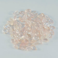 Riyogems 1PC Pink Rose Quartz Cabochon 3x6 mm Marquise Shape Good Quality Gems