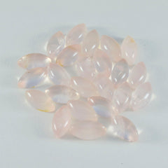 riyogems 1pc cabochon di quarzo rosa rosa 6x12 mm forma marquise gemma sfusa di qualità attraente