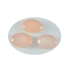 riyogems 1 pezzo di cabochon di quarzo rosa rosa da 10x12 mm di forma ovale, gemma di qualità sorprendente