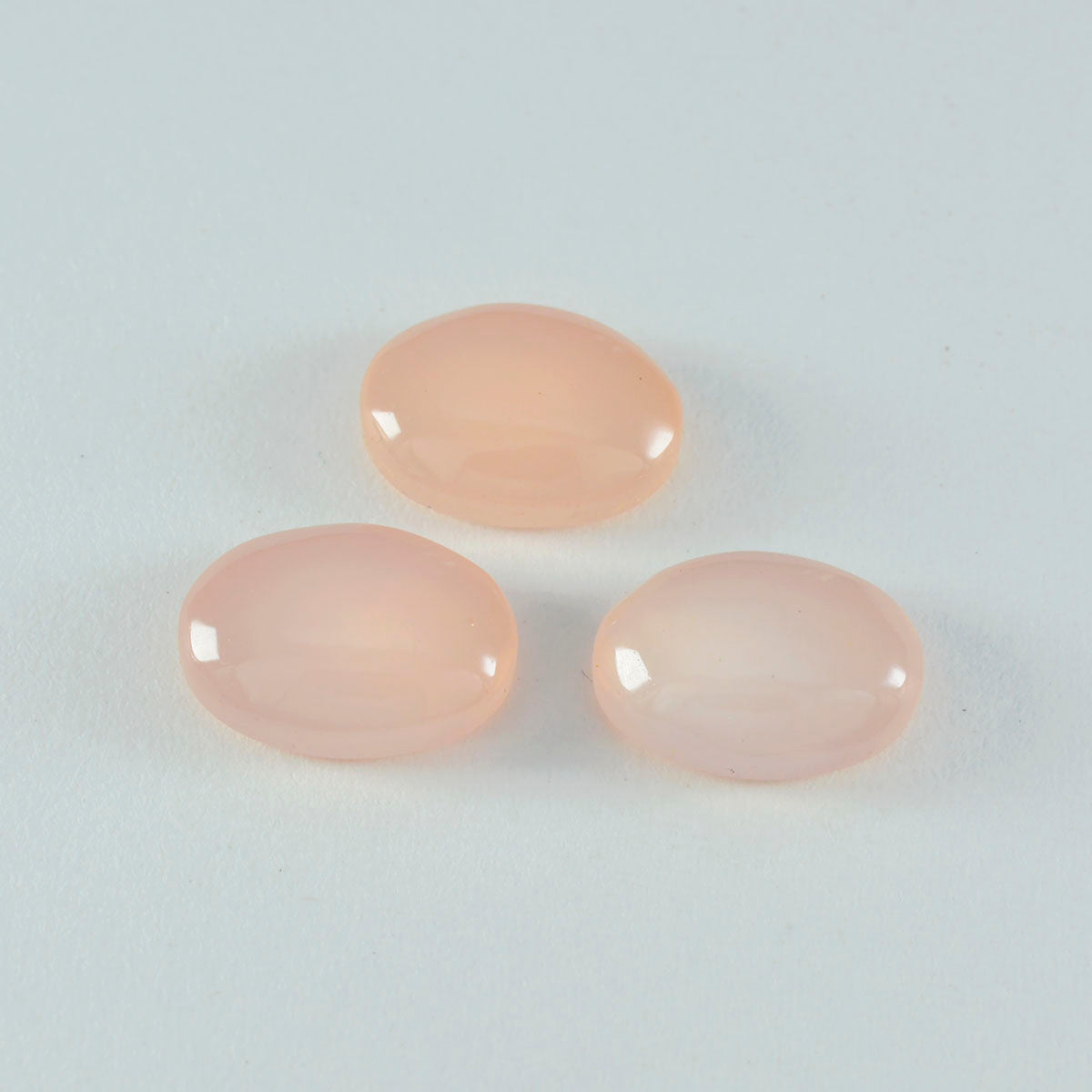 Riyogems, 1 pieza, cabujón de cuarzo rosa, 10x12mm, forma ovalada, Gema de calidad sorprendente