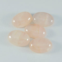 riyogems 1 st rosa rosékvarts cabochon 12x16 mm oval form söt kvalitetssten