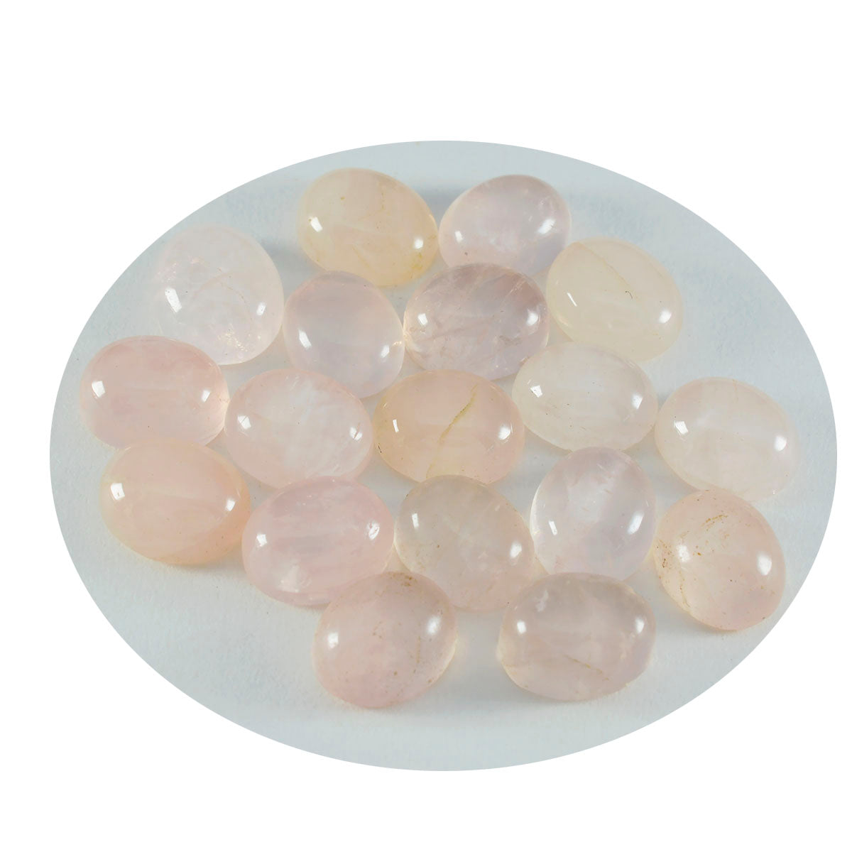 Riyogems 1PC Pink Rose Quartz Cabochon 5x7 mm Oval Shape astonishing Quality Gemstone