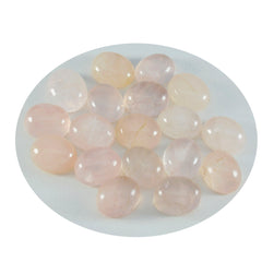 riyogems 1 pz cabochon di quarzo rosa rosa 5x7 mm di forma ovale, pietra preziosa di qualità sorprendente