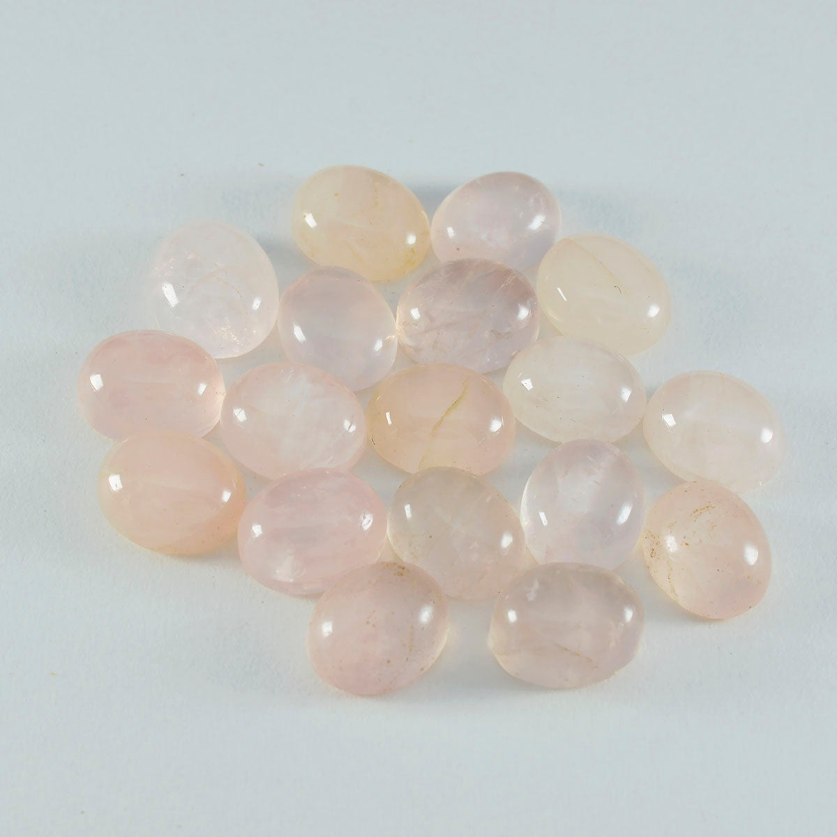 riyogems 1pc ピンク ローズクォーツ カボション 5x7 mm 楕円形の驚くべき品質の宝石