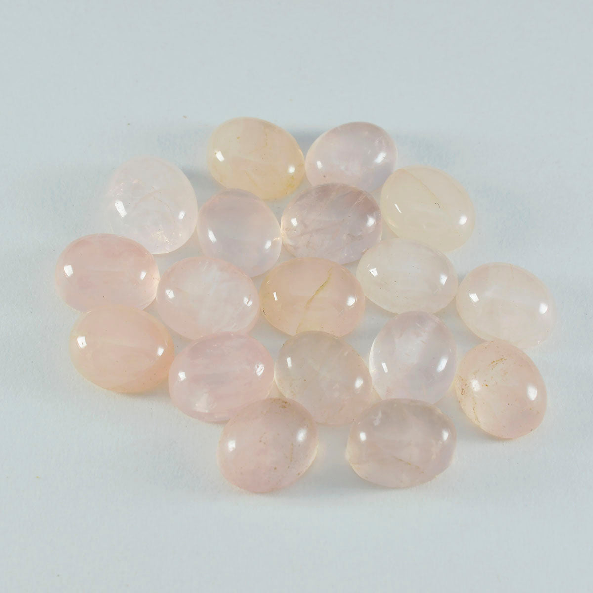 riyogems 1 pieza cabujón de cuarzo rosa 5x7 mm forma ovalada piedra preciosa de calidad asombrosa