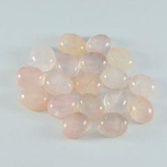 riyogems 1 pz cabochon di quarzo rosa rosa 5x7 mm di forma ovale, pietra preziosa di qualità sorprendente