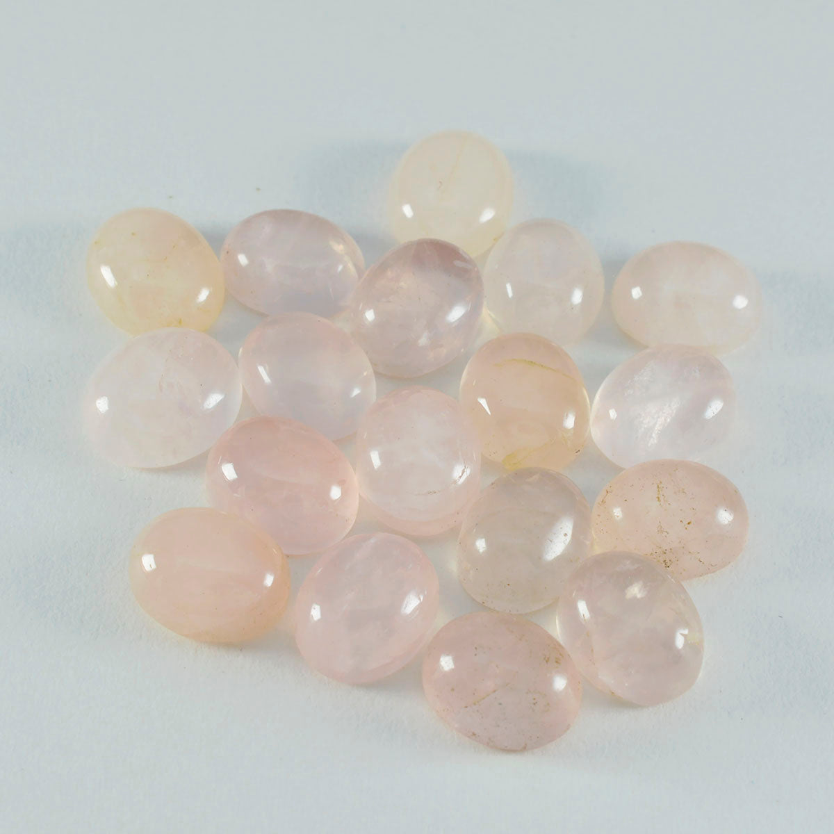 riyogems 1pc ピンク ローズクォーツ カボション 6x8 mm 楕円形の素敵な品質のルース宝石