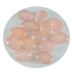 Riyogems, 1 pieza, cabujón de cuarzo rosa, 7x9mm, forma ovalada, gemas sueltas de buena calidad