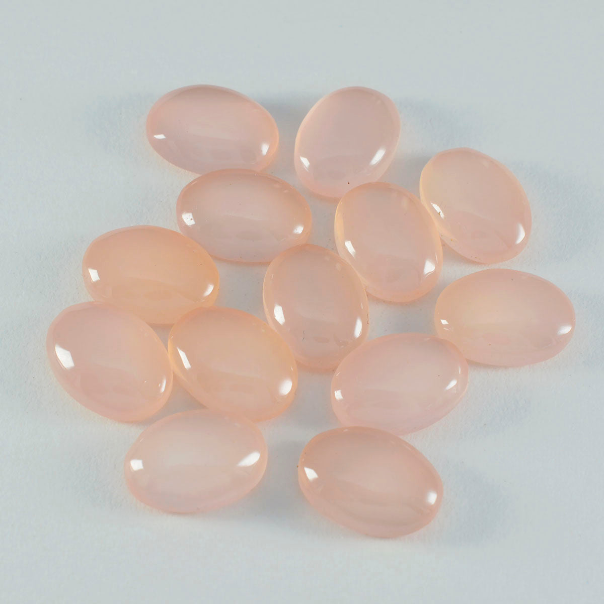 riyogems 1 cabochon di quarzo rosa rosa da 7 x 9 mm, forma ovale, gemme sfuse di ottima qualità