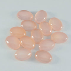 Riyogems 1pc cabochon de quartz rose rose 7x9mm forme ovale belle qualité pierres précieuses en vrac