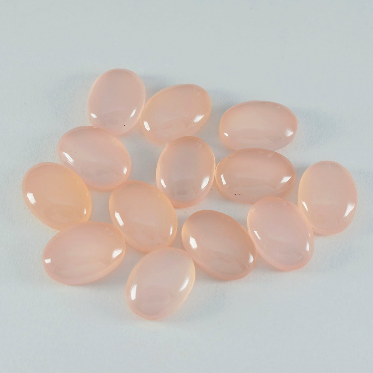 riyogems 1pc pink rose quartz cabochon 8x10 mm oval shape great quality loose stone