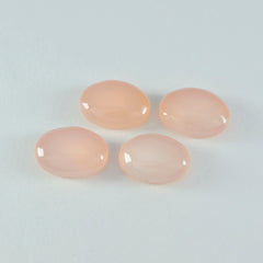 Riyogems 1PC Pink Rose Quartz Cabochon 9x11 mm Oval Shape fantastic Quality Loose Gemstone