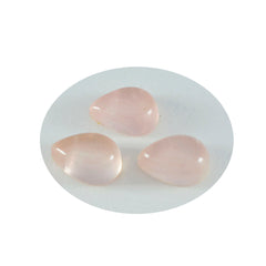 riyogems 1 шт. кабошон из розового кварца 7x10 мм в форме груши удивительного качества, свободный камень