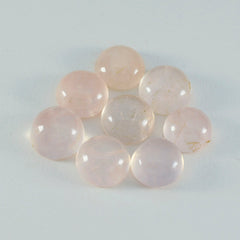 Riyogems 1PC Pink Rose Quartz Cabochon 10x10 mm Round Shape attractive Quality Gems