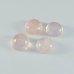 Riyogems 1PC Pink Rose Quartz Cabochon 11x11 mm Round Shape pretty Quality Stone