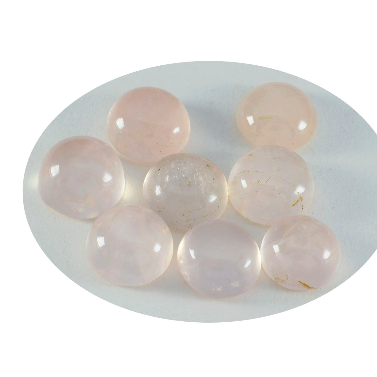 1 cabujón de cuarzo rosa de riyogems, 12x12 mm, forma redonda, piedra preciosa de buena calidad