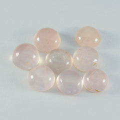 Riyogems 1PC Pink Rose Quartz Cabochon 12x12 mm Round Shape handsome Quality Gemstone