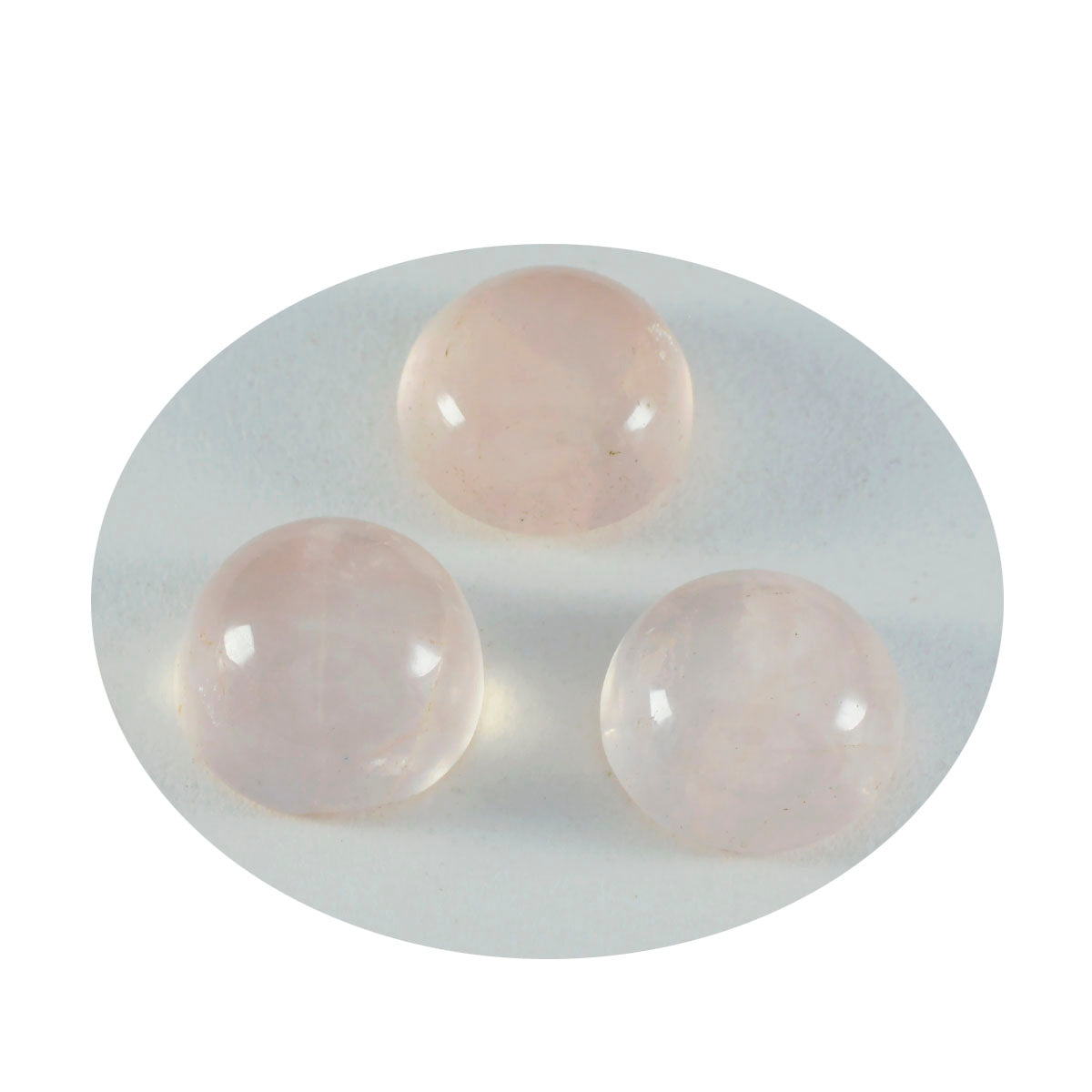 Riyogems 1pc cabochon de quartz rose rose 13x13mm forme ronde belle qualité gemme en vrac