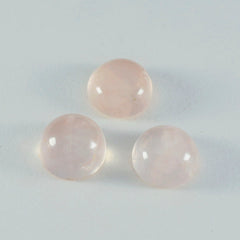 Riyogems, 1 pieza, cabujón de cuarzo rosa, 13x13mm, forma redonda, gema suelta de buena calidad